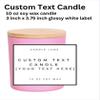 Custom Label Candle/10 oz Jars with Bamboo Lids/Custom Candle/Personalized Candle/Jar Candle/Soy Wax/Cool Candle/Beautiful Candle (Jar Colour: Black Matte, Scent: Unscented) view 4