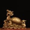burid Pure Copper Dragon Turtle Sculpture Crafts Office Statue Dragon Turtle Auspicious Beast Living Room Store Decoration Gift view 1