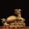 burid Pure Copper Dragon Turtle Sculpture Crafts Office Statue Dragon Turtle Auspicious Beast Living Room Store Decoration Gift view 2