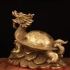 burid Pure Copper Dragon Turtle Sculpture Crafts Office Statue Dragon Turtle Auspicious Beast Living Room Store Decoration Gift view 3