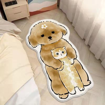 Cartoon Cat Rug for Bedroom Living Room Play Room Carpet Cute Area Rugs Fluffy Animal Print Bath Mat Home Decor Floor Mat (Color : T, Size : 23x62in)