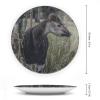 Africa Wildlife Animals Decorative Plate for Kitchen Accent Ceramic Wall Hanging Souvenir with Display Stand Home Decor Collectible Plate for Wedding Holiday Party Supplies 6" view 2