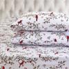 Elegant Comfort Ultra Soft 4-Piece 100% Turkish Cotton Flannel Sheet Set - Holiday Christmas Flannel Sheets, Warm and Cozy Premium Quality, Deep Pocket Fitted Sheet- King, Cardinal view 1