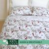 Elegant Comfort Ultra Soft 4-Piece 100% Turkish Cotton Flannel Sheet Set - Holiday Christmas Flannel Sheets, Warm and Cozy Premium Quality, Deep Pocket Fitted Sheet- King, Cardinal view 4