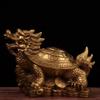 burid Pure Copper Dragon Turtle Sculpture Crafts Office Statue Dragon Turtle Auspicious Beast Living Room Store Decoration Gift view 1