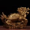 burid Pure Copper Dragon Turtle Sculpture Crafts Office Statue Dragon Turtle Auspicious Beast Living Room Store Decoration Gift view 2