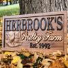 Personalized Chicken Farmhouse Sign Wood Wedding Gift Wooden Farmhouse Decor Family Name Sign Couple Established Hen Custom Carved Farm Sign view 4