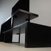 LeisureMod Orford Mid-Century Modern TV Stand with MDF Shelves and Powder Coated Iron Legs for Living Room (Ebony) view 2