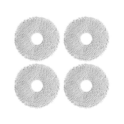 Accessories Compatible for Dreame Bot L10s. Ultra Robot Vacuum Cleaner Accessories Parts, Dust Bag Main Brush Side Brush Cover Filter Detergent Rag (Color : 4 mop Pads)