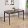 Sunset Trading Dakota 60-78" Rectangular Expandable Butterfly Leaf Dining Table | Distressed Brown and Ash Gray Solid Wood | Space-Saving Kitchen Furniture | Seats 4, 6, 8 view 2