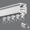 Curtain Track System, 2 4 6 12 24 26 Ft Heavy Aluminum Alloy Ceiling Curtain Rod With Mute Rollers, Indoor Home Commercial Straight Single Tracks Room Divider ( Color : White Ceiling Mount , Size : 6f view 1