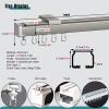 Curtain Track System, 2 4 6 12 24 26 Ft Heavy Aluminum Alloy Ceiling Curtain Rod With Mute Rollers, Indoor Home Commercial Straight Single Tracks Room Divider ( Color : White Ceiling Mount , Size : 6f view 2