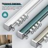 Curtain Track System, 2 4 6 12 24 26 Ft Heavy Aluminum Alloy Ceiling Curtain Rod With Mute Rollers, Indoor Home Commercial Straight Single Tracks Room Divider ( Color : White Ceiling Mount , Size : 6f view 3
