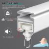 Curtain Track System, 2 4 6 12 24 26 Ft Heavy Aluminum Alloy Ceiling Curtain Rod With Mute Rollers, Indoor Home Commercial Straight Single Tracks Room Divider ( Color : White Ceiling Mount , Size : 6f view 4