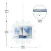 Blue Sailboat 1 Print Christmas Snowflake Decor Hanging Xmas Tree Santa Keepsake Home Souvenir Gifts view 4