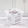 PEtbon 1.5 Storage Bushel Square Laundry Basket Plastic, Laundry Hamper White view 3