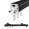 Black Ceiling Curtain Track, Room Divider Curtain Rod, Ceiling Wall Mount Curtain Sliding Track System Set, Room Divider, with Silent Pulleys, Great for Installing Curtains (Color : Black (Side Mount view 1