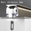 Black Ceiling Curtain Track, Room Divider Curtain Rod, Ceiling Wall Mount Curtain Sliding Track System Set, Room Divider, with Silent Pulleys, Great for Installing Curtains (Color : Black (Side Mount view 4