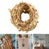 BEIJIALY 10m Artificial Leaf Rope Vine Garland Weaving Hemp Rope Burlap Leaf Ribbon, Fake Hanging Plants Leaves for DIY Home Craft Wedding Party Decor(Gold) view 2