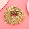 BEIJIALY 10m Artificial Leaf Rope Vine Garland Weaving Hemp Rope Burlap Leaf Ribbon, Fake Hanging Plants Leaves for DIY Home Craft Wedding Party Decor(Gold) view 4