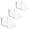 AMT Acrylic Riser Display Stand, 100% Acrylic Clear 4-Tier Organizer for Figures, Cupcake, Perfume, Sunglasses (9 inch x 2.75 inch) 3-pack view 1
