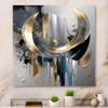 DesignQ Metal Art Wall Decor Abstract Harmony Shapes and Lines I - Wall Art For Living Room, Wall Art Bedroom, Dining Room Wall Decor view 2