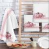 Blush Pink Pumpkin Waffle Kitchen Hand Towels Set of 2,Super Absorbent & Quick Dry Hair Dish Bath Tea Golf Microfiber Towel,Soft Towel Cleaning Washcloth,Thanksgiving Eucalyptus Leaves 15.7"x23.6" view 2