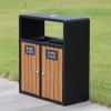 CHICKEN Hotel Trash Can Outdoor Trash Can with Ashtray Large-Capacity Double-Barrel Classified Trash Can Suitable for Hotel Shopping Malls Park Recycling Bin view 3