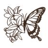 SIGNLEADER Metal Wall Art Decor Butterfly and Flowers Minimalist Modern Abstract Wall Sculpture Hangings Home Decoration for Living Room, Bedroom, Bathroom, Kitchen, Outdoor - 30" Bronze view 2