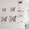 SIGNLEADER Metal Wall Art Decor Butterfly and Flowers Minimalist Modern Abstract Wall Sculpture Hangings Home Decoration for Living Room, Bedroom, Bathroom, Kitchen, Outdoor - 30" Bronze view 4