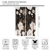 JanJCurt Black Gold Floral Curtains, Retro Peony Rose Flowers Oriental Style Gothic Garden Blackout Window Treatments for Farmhouse Living Room Bedroom Kitchen 42x63in view 2
