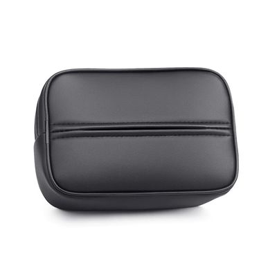 ihreesy Car Tissue Box,PVC Leather Tissue Box Rectangular Tissue Box Tissue Dispenser Car Tissue Holder for Home Office,Black