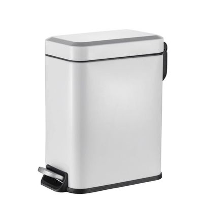 DIPSTICK Kitchen Trash Can Indoor Gap Rectangular Stainless Steel Trash Can with Lid Household Living Room Bedroom Bathroom Stainless Steel Foot-Operated Trash Can Bedroom Trash Can (Size : 2-5L)
