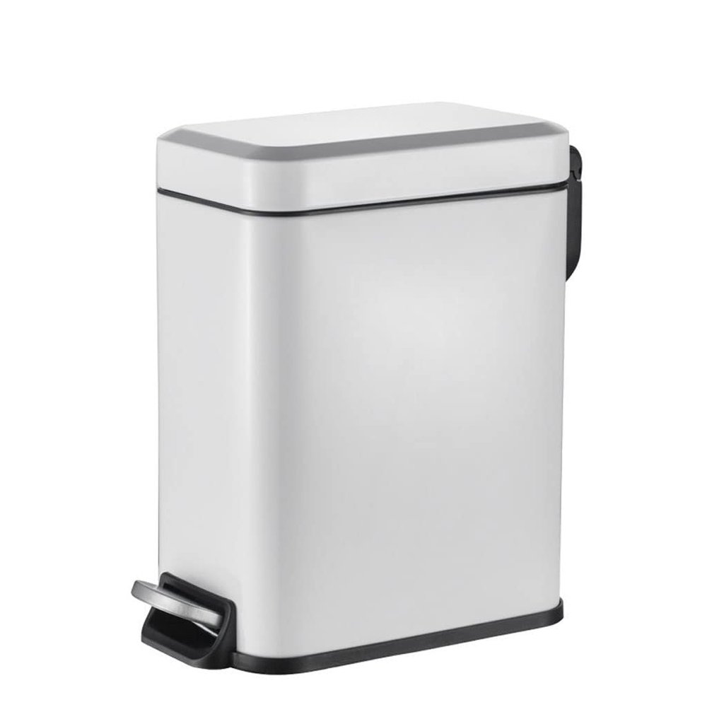 DIPSTICK Kitchen Trash Can Indoor Gap Rectangular Stainless Steel Trash Can with Lid Household Living Room Bedroom Bathroom Stainless Steel Foot-Operated Trash Can Bedroom Trash Can (Size : 2-5L)