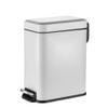 DIPSTICK Kitchen Trash Can Indoor Gap Rectangular Stainless Steel Trash Can with Lid Household Living Room Bedroom Bathroom Stainless Steel Foot-Operated Trash Can Bedroom Trash Can (Size : 2-5L) view 1