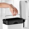 DIPSTICK Kitchen Trash Can Indoor Gap Rectangular Stainless Steel Trash Can with Lid Household Living Room Bedroom Bathroom Stainless Steel Foot-Operated Trash Can Bedroom Trash Can (Size : 2-5L) view 4