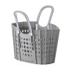 BEIJIALY Plastic Laundry Basket, Multifunction Plastic Foldable Clothes Hamper with Handles, Laundry Hamper Clothes Basket for Home Bathroom(Grey) view 1