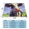 Cute Cow Print Micro Fleece Blanket Throw Blanket Ultra-Soft Fuzzy Blankets Light Weight Plush Blanket Warm Cozy Blanket for Living Room Bedroom Sofa 80"x60" view 2