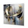 DesignQ Metal Art Wall Decor Abstract Harmony Shapes and Lines I - Wall Art For Living Room, Wall Art Bedroom, Dining Room Wall Decor view 1