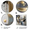 DesignQ Metal Art Wall Decor Abstract Harmony Shapes and Lines I - Wall Art For Living Room, Wall Art Bedroom, Dining Room Wall Decor view 3