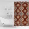 Anzona Retro Brown Waterproof Shower Curtains Set - Standard 72 x 72 Inch, Boho Western Modern Geometric Abstract Art Polyester Fabric Bathroom Curtain with 12 Hooks, Bathroom Accessories, 1 Panel view 3