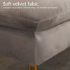 Modern Velvet Upholstered Bench,Plush Entryway Shoe Bench,Luxurious Bedroom Bench Settee with Metal Legs,Tufted Sofa Footstool for Livingroom Hallway-Dark Gray 60x45x42cm(24x18x17i view 4