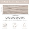 12 Pcs Cheesecloth Table Runner 10FT Rose Brown Runner for Tables Gauze Fabric 35 x 120 Inches Long Boho Table Runner Decor Rustic Sheer Runner for Wedding Birthday Bridal Shower Party (Rose Brown) view 3