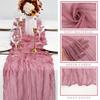 12 Pieces Dusty Rose Cheesecloth Table Runner 10FT Pink Runner for Tables Gauze Fabric Boho 35 x 120 Inches Long Table Runner Decoration Rustic Sheer Runner for Wedding Baby Birthday Party Dusty Rose view 2