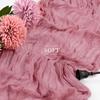 12 Pieces Dusty Rose Cheesecloth Table Runner 10FT Pink Runner for Tables Gauze Fabric Boho 35 x 120 Inches Long Table Runner Decoration Rustic Sheer Runner for Wedding Baby Birthday Party Dusty Rose view 4