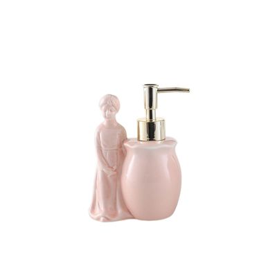 Handsoaps Dispenser Creative Shape Soap Dispenser for Shampoo Lotion Shower Gel Soap Pump 250ml/8.45oz Soap Bottle (Pink, White) Soap Dispenser Kitchen (Color : B)