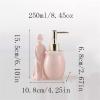 Handsoaps Dispenser Creative Shape Soap Dispenser for Shampoo Lotion Shower Gel Soap Pump 250ml/8.45oz Soap Bottle (Pink, White) Soap Dispenser Kitchen (Color : B) view 2