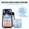 VEVOR Water Distiller, 4L/ 1.05 Gallon Pure Water Distilling for Home Countertop, 750W Distilled Water Maker, 304 Stainless Steel Interior Stiller Water Making Machine to Make Clean Water, Black view 4
