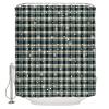 Anzona Christmas Snowflake Waterproof Shower Curtains Set - Stall 48 x 72 Inch, Black Beige Checkered Xmas Polyester Fabric Bathroom Curtain with 12 Hooks, Bathroom Accessories, 1 Panel view 2