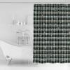 Anzona Christmas Snowflake Waterproof Shower Curtains Set - Stall 48 x 72 Inch, Black Beige Checkered Xmas Polyester Fabric Bathroom Curtain with 12 Hooks, Bathroom Accessories, 1 Panel view 3